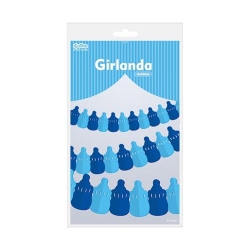 Girlanda Butelka ze smoczkiem Niebieska na Baby Shower 3,6 m